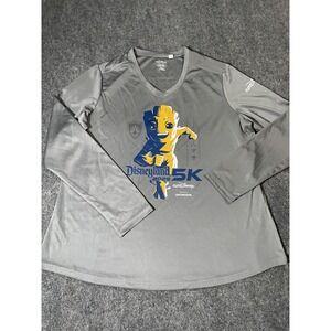 Disneyland 2025 5K Groot Shirt Womens 2XL Gray RunDisney Performance Long Sleeve